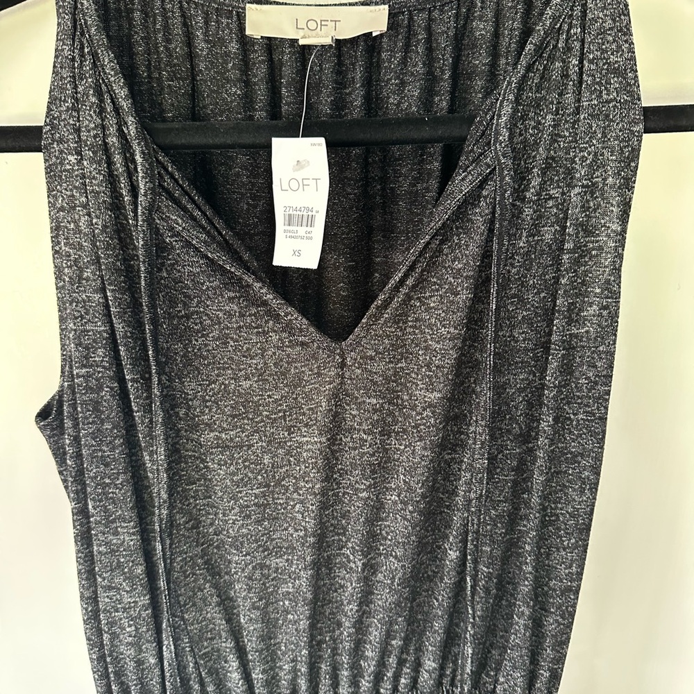 LOFT gray marled maxi dress, size XS. NWT. - Picture 2 of 3